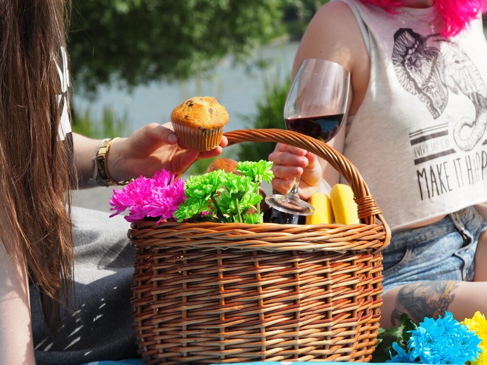 picnic, basket, colors
